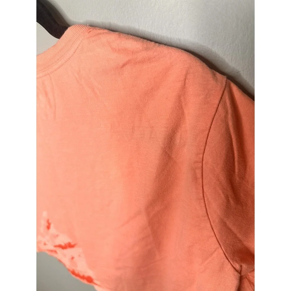 The nike tee crop top size XS t‎ shirt Peach short sleeve logo The Dye RARE